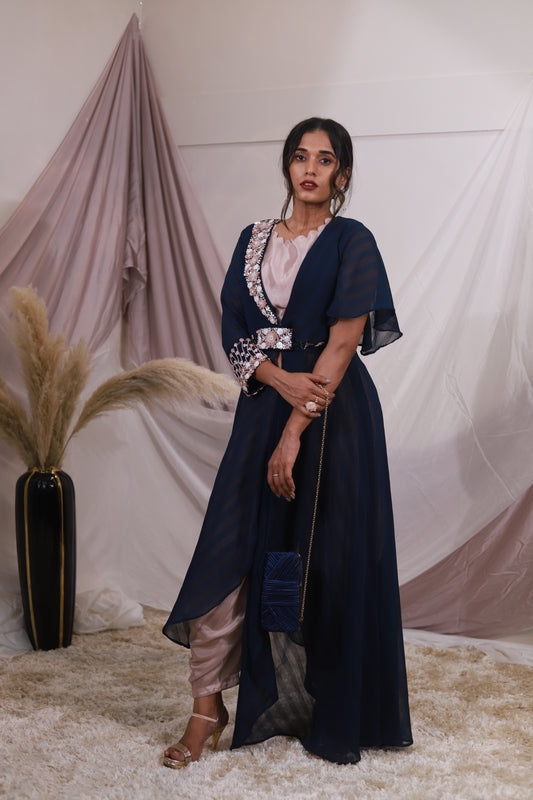 Ensemble veste asymétrique