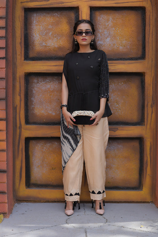 Haut style caftan avec pantalon