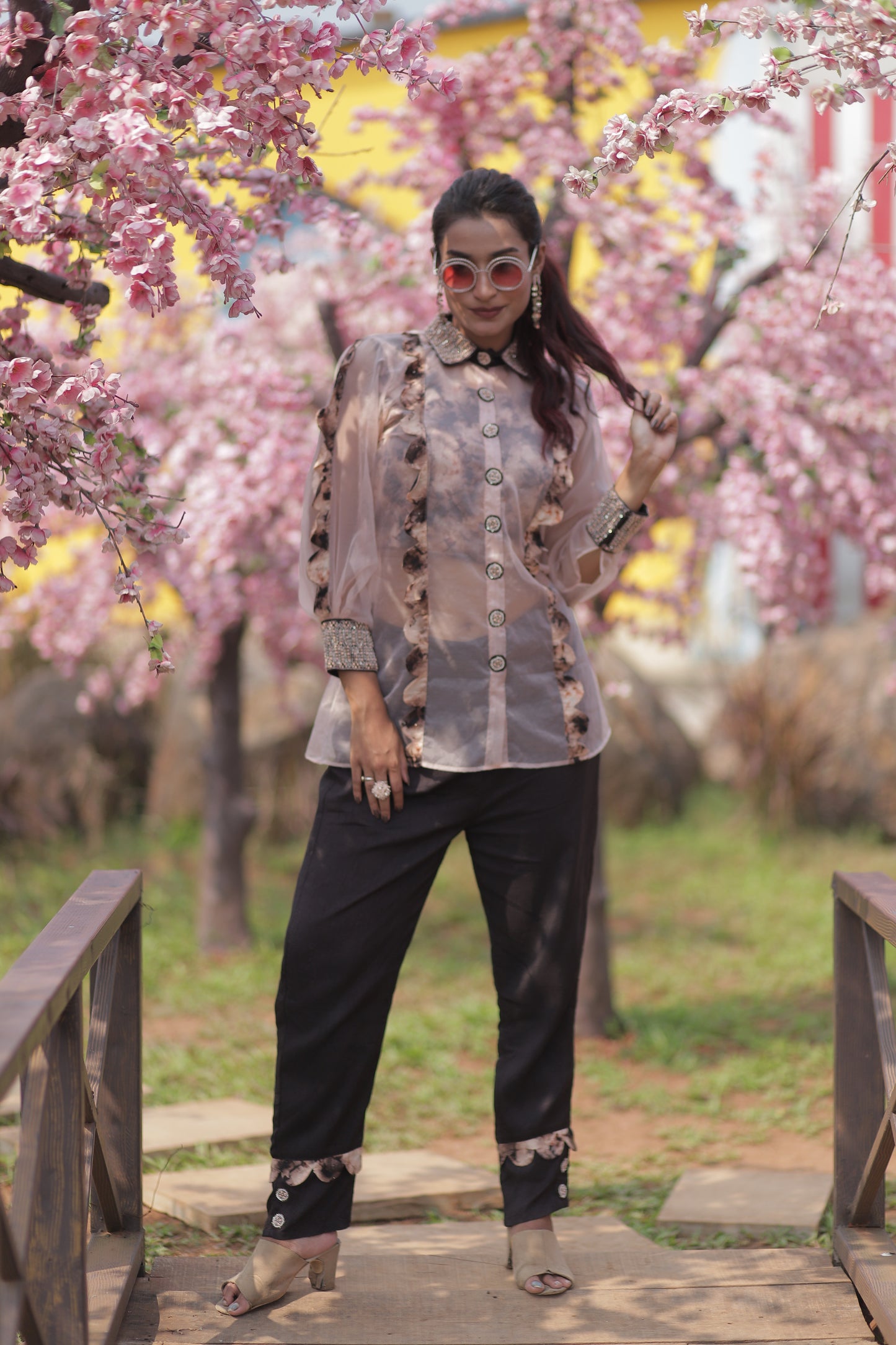 Shibhori Organza Co-Ord Set