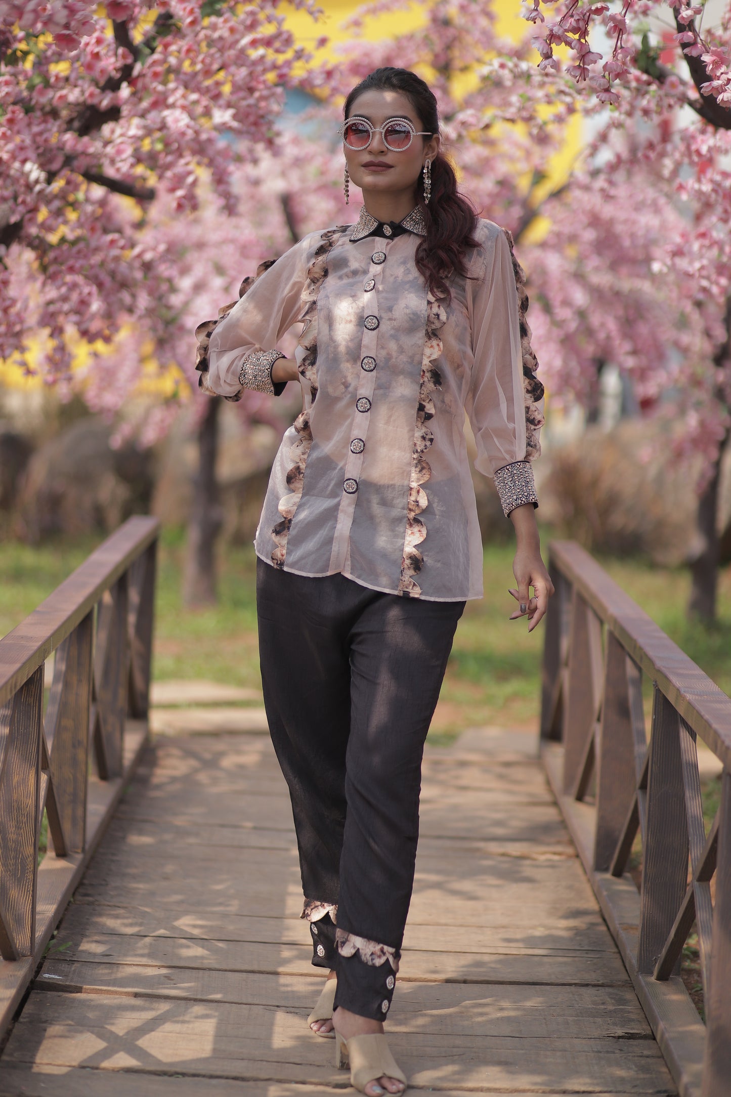 Shibhori Organza Co-Ord Set