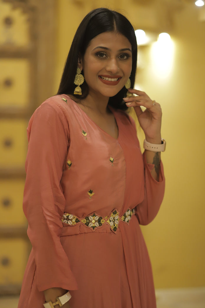 Asymmetrical Kurta with Plazzo Pants
