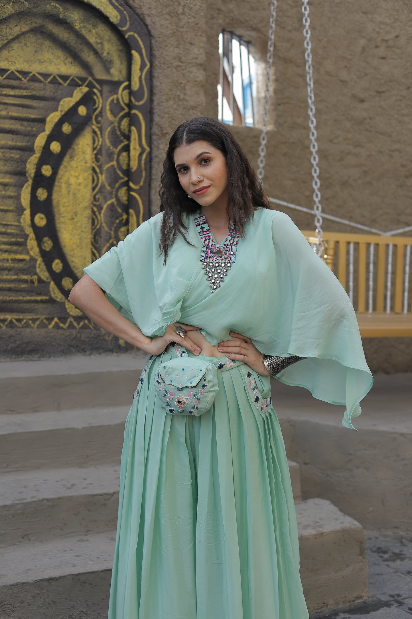 Kaftaan Top with Palazzo