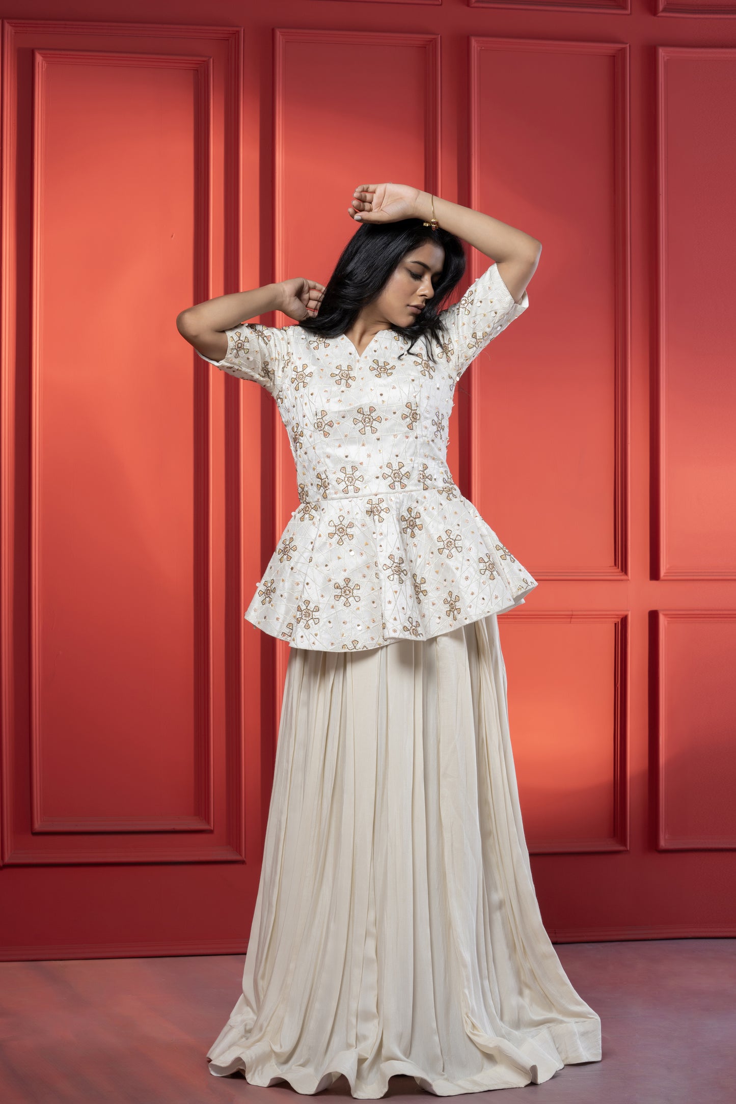 Monochromatic Peplum Style