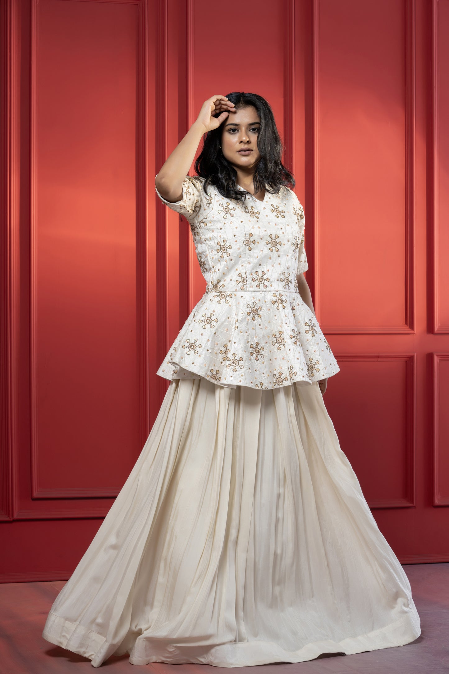 Monochromatic Peplum Style