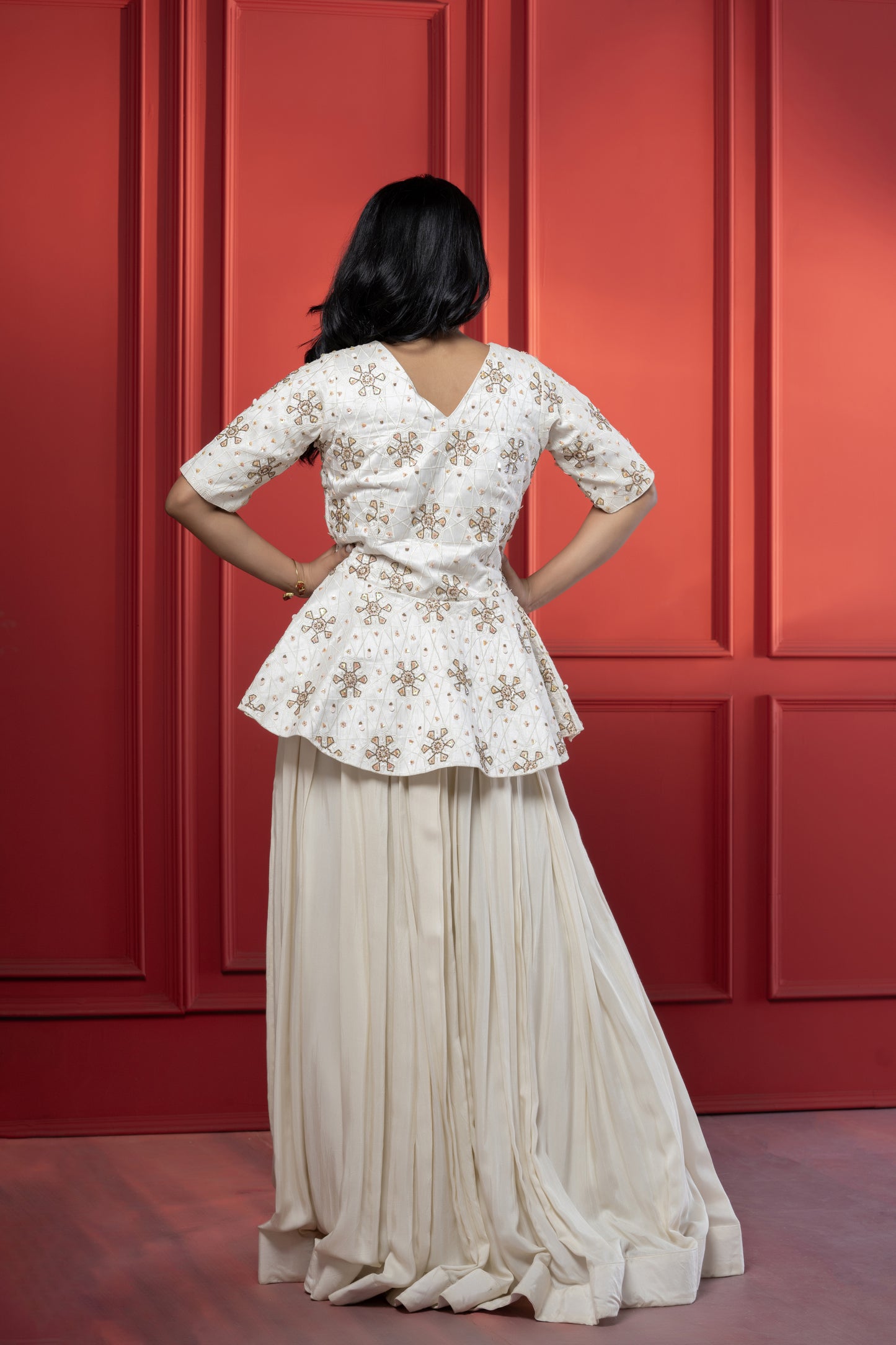 Monochromatic Peplum Style