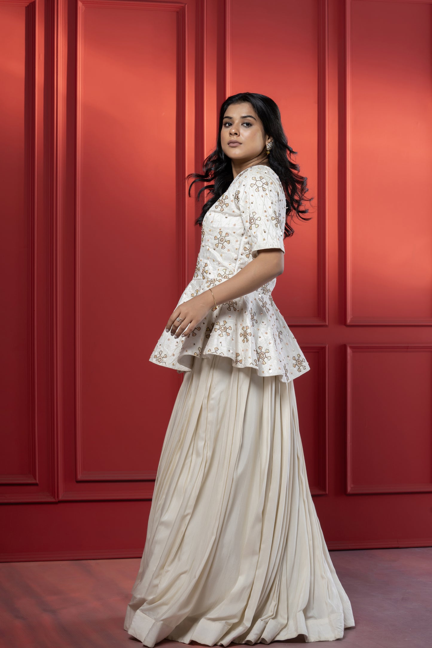 Monochromatic Peplum Style