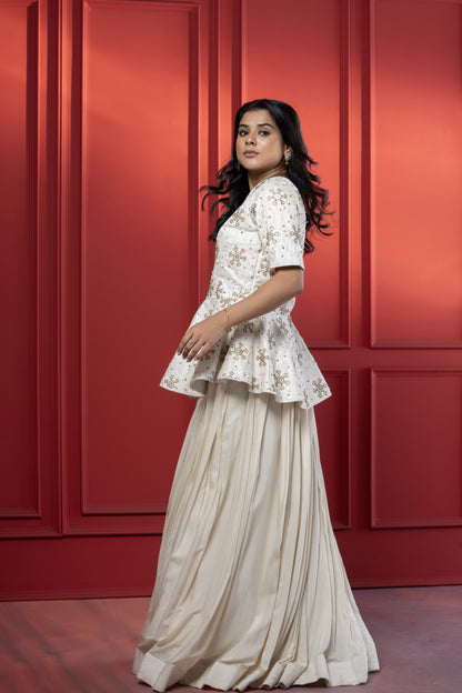 Monochromatic Peplum Style