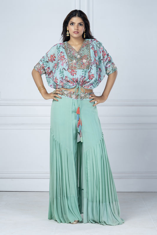Printed Ponchu Set