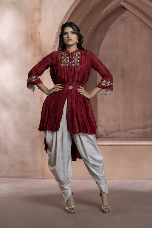 Ensemble Dhoti indo-occidental