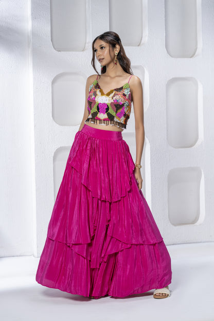 Fuchsia Lehenga Set