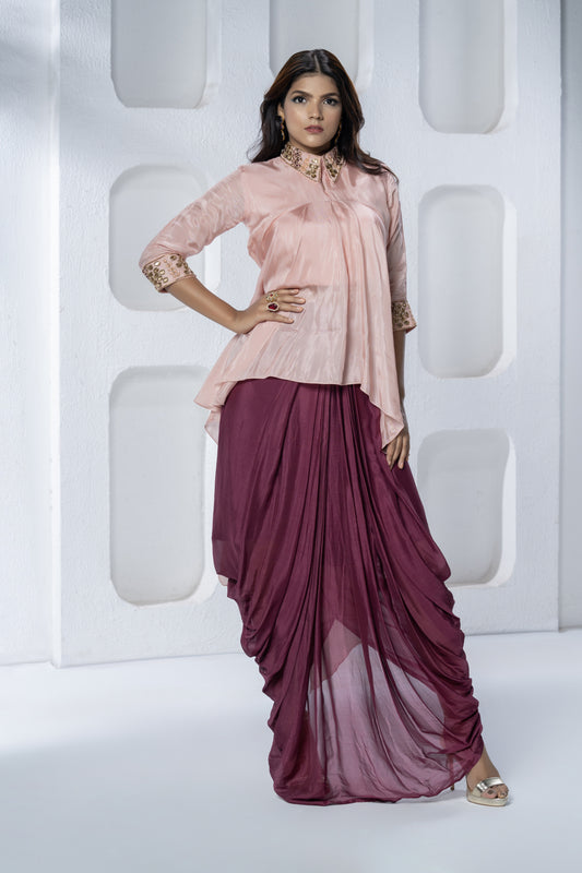 Ensemble de drapés asymétriques