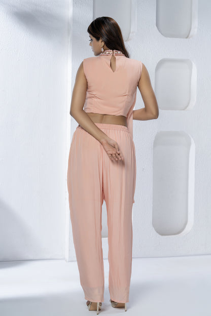 Pleated Crop Top Set