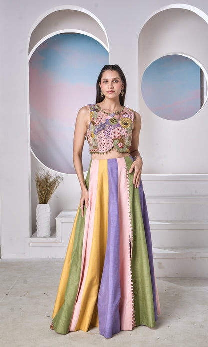 Pastel Multi-Color Lehenga