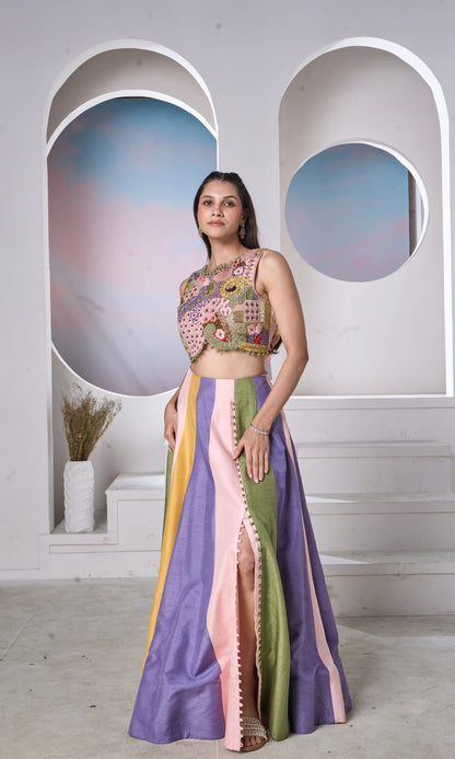 Pastel Multi-Color Lehenga