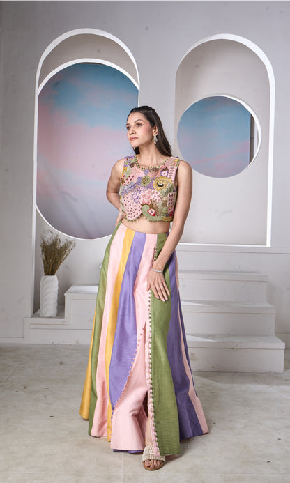 Pastel Multi-Color Lehenga
