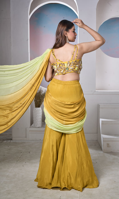Mustard Sharara Glow