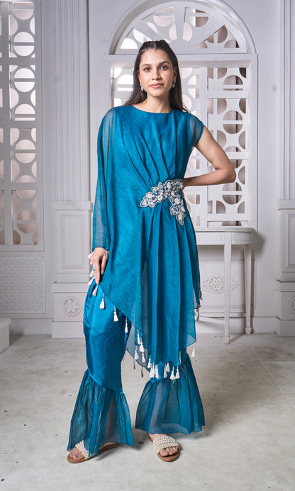 Teal Draped Glam