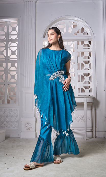 Teal Draped Glam