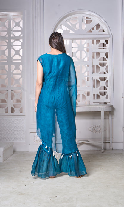 Teal Draped Glam
