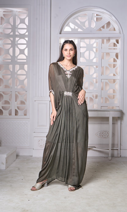 Gathered Kaftan Tunic