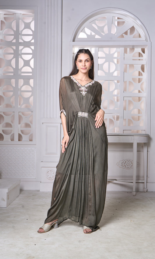 Gathered Kaftan Tunic