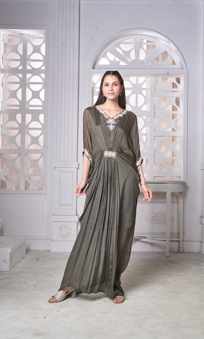 Gathered Kaftan Tunic