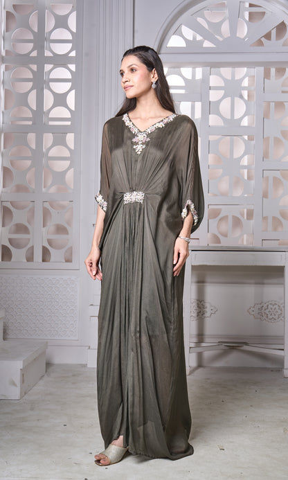 Gathered Kaftan Tunic