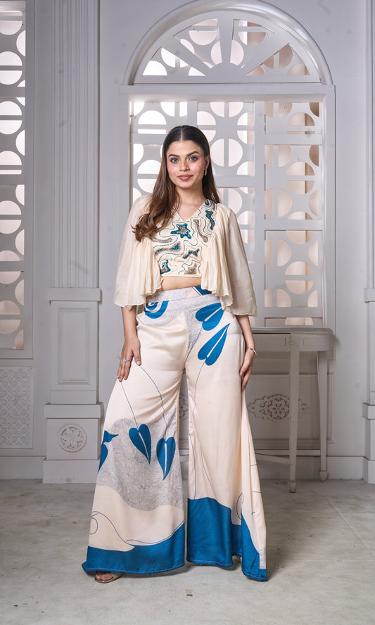 Ocean Whisper Palazzo Set