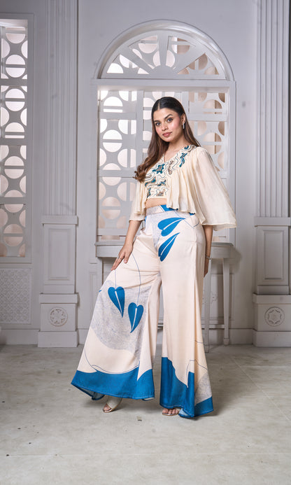 Ocean Whisper Palazzo Set