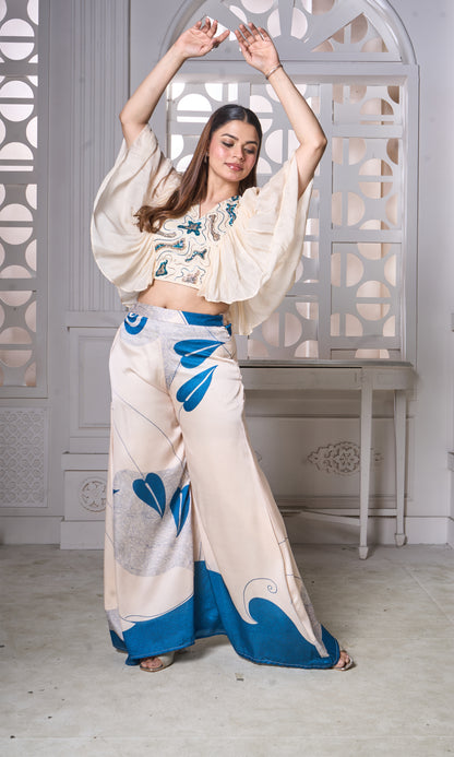 Ocean Whisper Palazzo Set