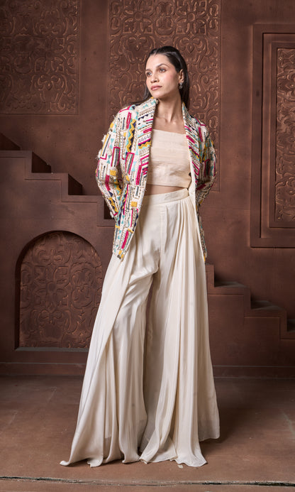 Ensemble blazer brodé