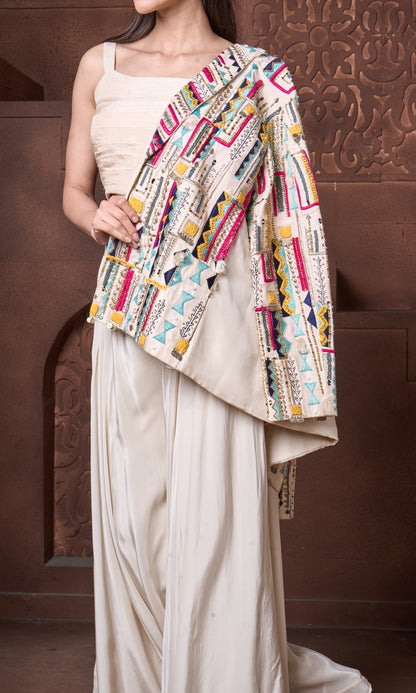 Embroidered Statement Blazer Set