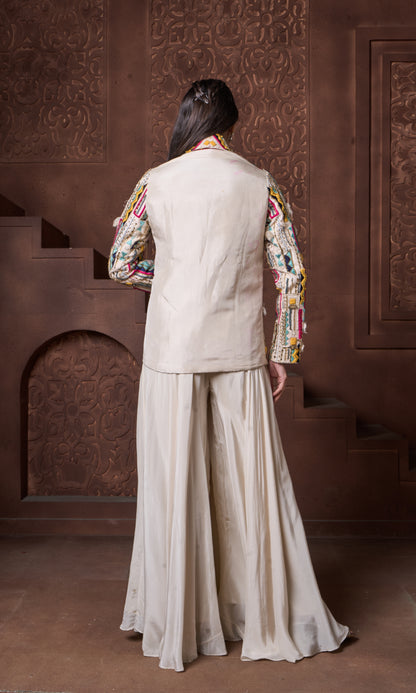 Embroidered Statement Blazer Set